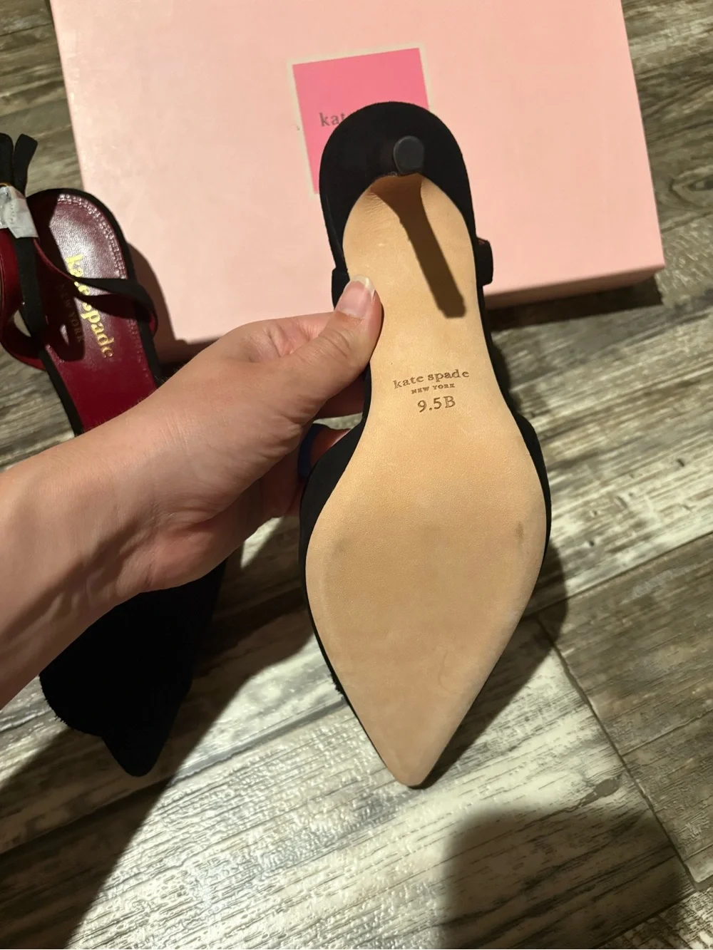 Kate Spade New York Amour Pom Pumps Black Suede